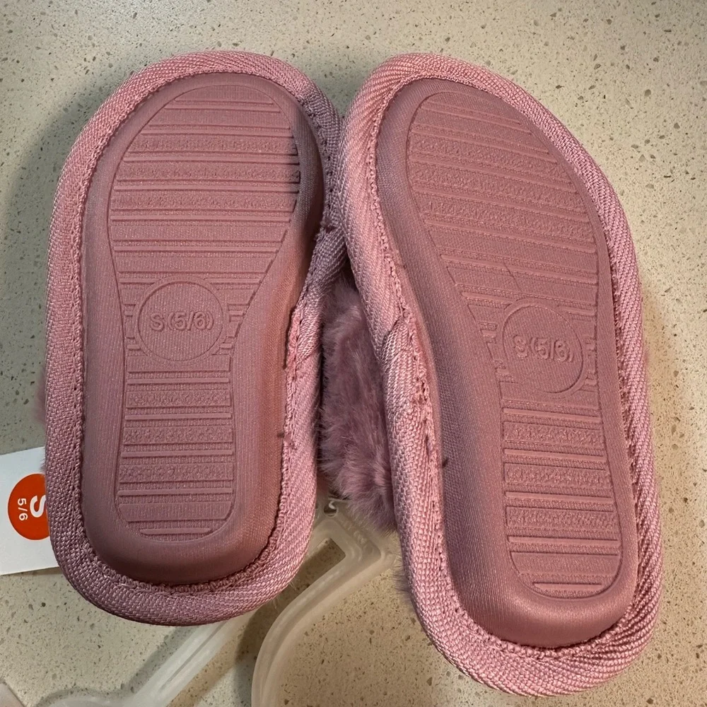 Cat & Jack Toddler Lila Metallic Scuff Slippers NWT